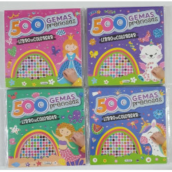 LIBRO PARA COLOREAR MAS 500GEMAS 4MODELOS