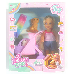 MINI MUNECA LUCY POP CON SU MASCOTA 56580