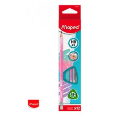 LAPIZ MAPED GRAFITO GLITTER CON GOMA