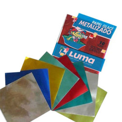 PAPEL GLASE METALIZADO X10HOJA