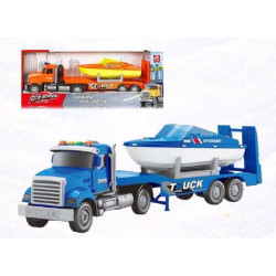 CAMION CON LANCHA LUZ Y SONIDO