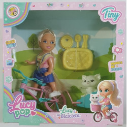 MINI MUNECA LUCY POP CON BICI 54908