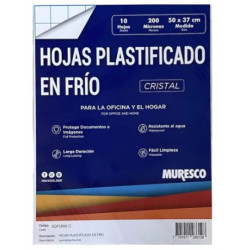 PLANCHA PLASTIFICAR FRIO 50X37CM PAQUETE X10UNID