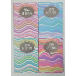 LIBRO SOPA DE LETRAS 422/423 CELESTE/VERDE/ROSA/FUCSIA