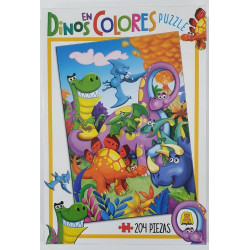 PUZZLE DINO EN COLORES 204P 286