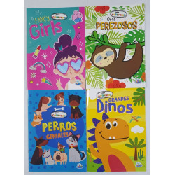 LIBROS PARA COLOREAR FANCY/DINOS/OSO/PERRO