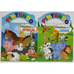 LIBRO PINTADO ANIMALITOS DE LA SELVA/GRANJA