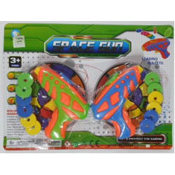 PISTOLAS LANZA DISCO X2 E/BLISTER 50930