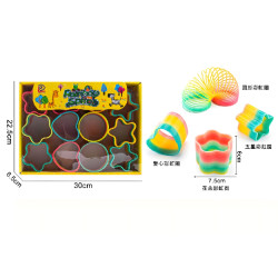 RESORTE MULTICOLOR C/FORMA CAJA X12