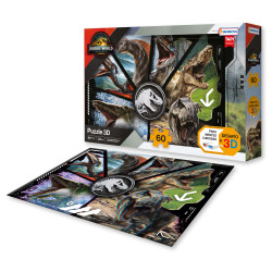 PUZZLE 3D C/ANTEOJOS X60PZAS JURASSIC