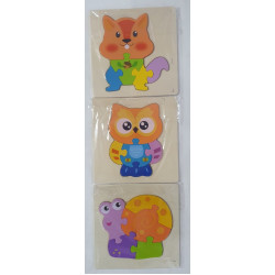 DIDACTICO DE ENCASTRE DE MADERA ANIMALES 10MOD. DIDACTICO DE ENCASTRE DE MADERA ANIMALES 10MOD.