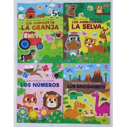 LIBRO DIVERACTIVIDADES NUMERO/ANIMALES/GRANJA/DINO