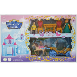 CASTILLO CON CARRUAJE CON LUZ SS025C
