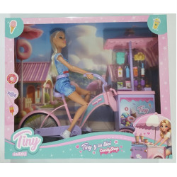 MUNECA TINY Y SU BICICLETA CANDY 55863