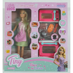 MUNECA TINY Y SU COCINA C/LUZ 56668