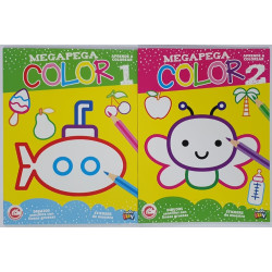 LIBRO MEGA PEGA COLOR 1 Y 2