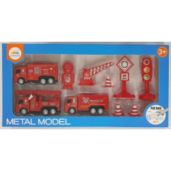SET CAMIONES BOMBEROS D/METAL F-01248