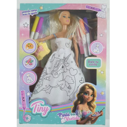 MUNECA TINY PARA PINTAR CON FIBRAS 54928