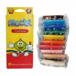 PLASTILINA MODEL X10UNID COLORES SURT.