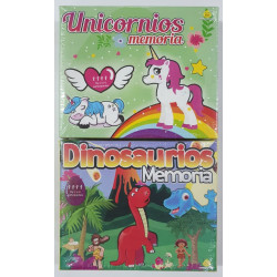 JUEGO MEMORIA DINO/MEMORIA UNICORNIO