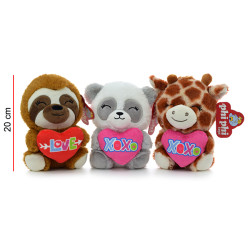 ANIMALES CON CORAZON 18CM