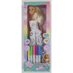MUNECA TINY PARA PINTAR CON FIBRAS 55035