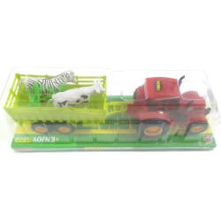 TRACTOR CON ACOPLADO ANIMALES 36CM TRACTOR CON ACOPLADO ANIMALES 36CM