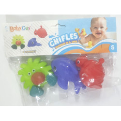 CHIFLE ANIMALES DE MAR X3 23X16CM 55949