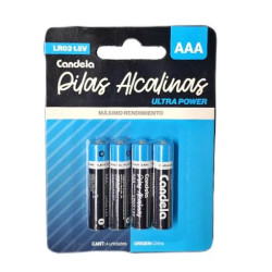 PILAS ALCALINAS AAA  CANDELA