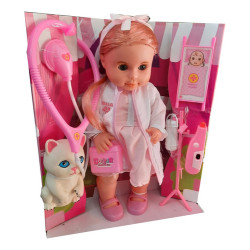 MUNECA MILA VETERINARIA C/MASCOTA 0911