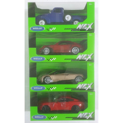 AUTOS DE METAL 124 WELLY 4 MODELOS