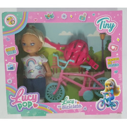 MUNECA LUCY POP TINY CON BICI 54909