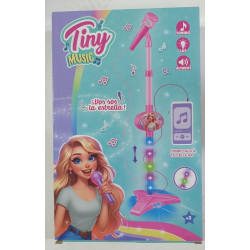 MICROFONO CON PIE TINY CON LUZ 55167