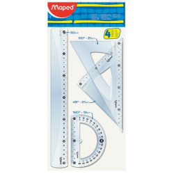 SET DE REGLA X4PZAS 30CM MAPED