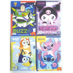 PUZZLE CON FORMA 64PZAS 4MODELOS