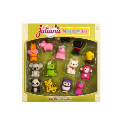 JULIANA MINI GOMITAS 3D ANIMALES DIVERTIDOS X14