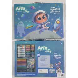 SET DE ARTE EN VALIJA ASTRONAUTA 128PZAS 56578/56577