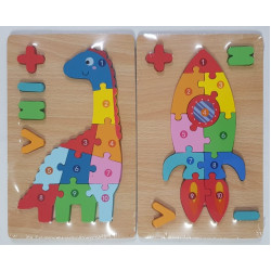 DIDACTICO DE MADERA NAVE/DINO  55164/55165