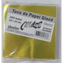 PAPEL GLASE METALIZADO 200HOJA
