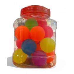 PELOTA FLUO SALTARINA EN FRASCO