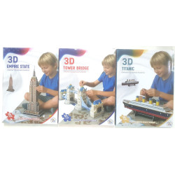 ROMPECABEZA 3D EMPIRE STATE/TOWER BRIDGE/TITANIC