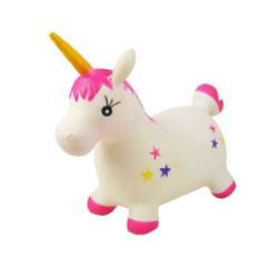 UNICORNIO SALTARIN INFLABLE 3COLORES 56110