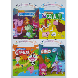 LIBRO VALIJITA P/COLOREA MUNDO/GRANJA/DINO