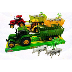 TRACTOR FRICCION CON ANIMALES