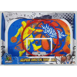 ARO DE BASQUET METALICO C/PELOTA E INFLADOR 55323