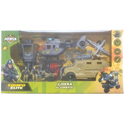 SUPER SET MILITAR CON VEHICULOS 76X37CM 56856