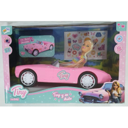 MUNECA TINY CON SU AUTO CONVERTIBLE 55868
