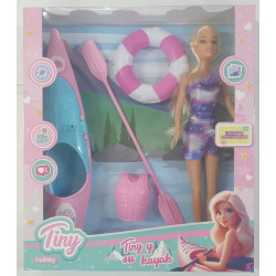 MUNECA TINY CON KAYAK 55037