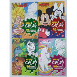 LIBRO JUEGA Y PINTA 96PAGINAS