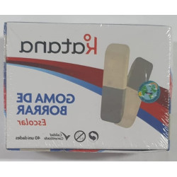 GOMA GRIS Y BLANCA CAJA X40